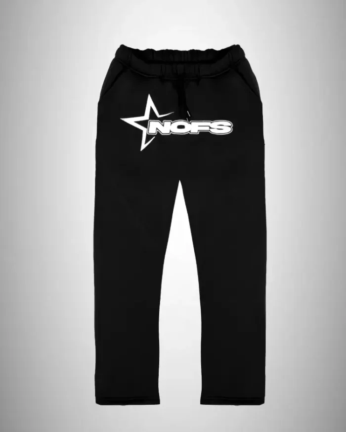 NOFS BLACK SWEATPANTS JOGGERS