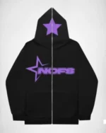 NOFS BLACK ZIPPER HOODIE