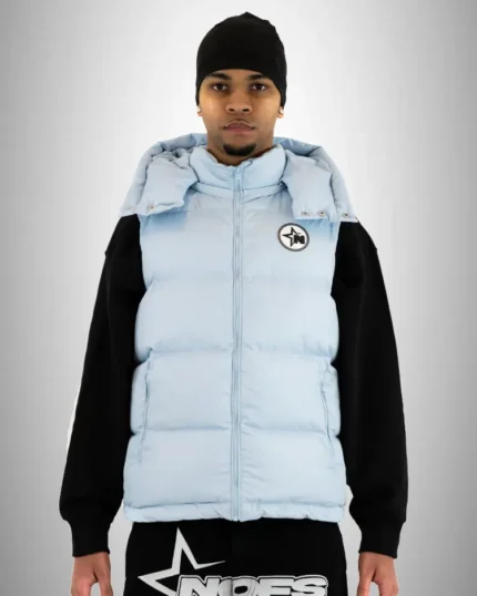 NOFS Baby Blue Puffer Vest Jacket