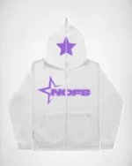 NOFS PURPLE LOGO ZIPPER HOODIE