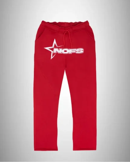 NOFS RED SWEATPANTS JOGGERS