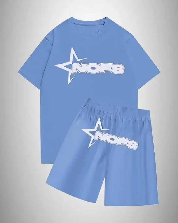 NOFS Short With T Shirt Summer Set Sky Blue