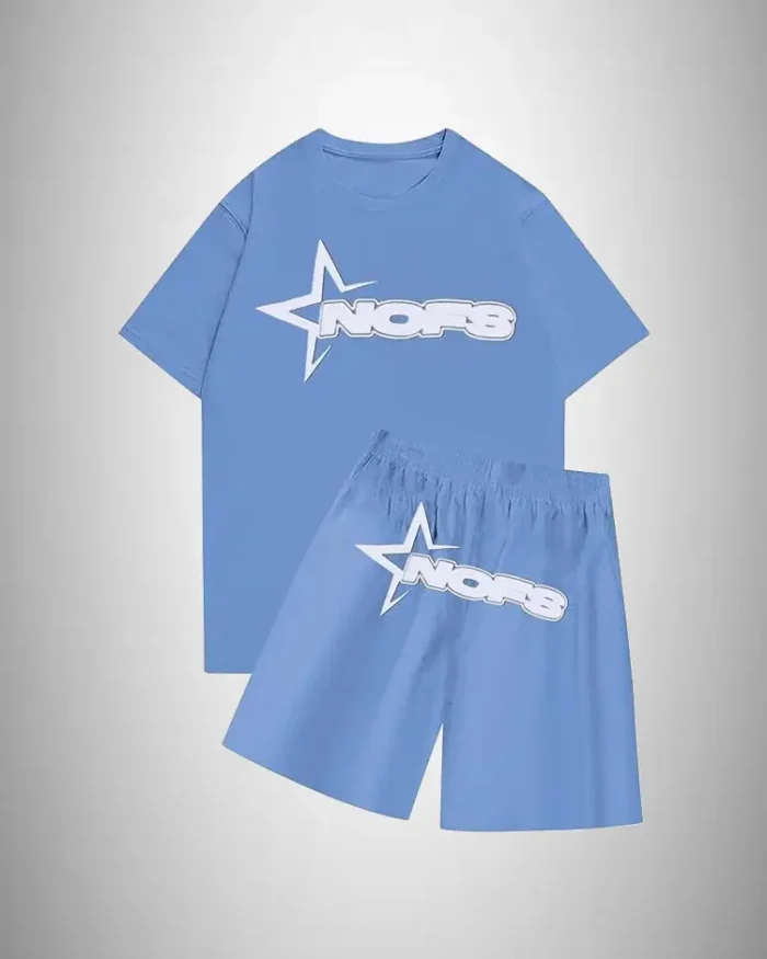 NOFS Short With T Shirt Summer Set Sky Blue