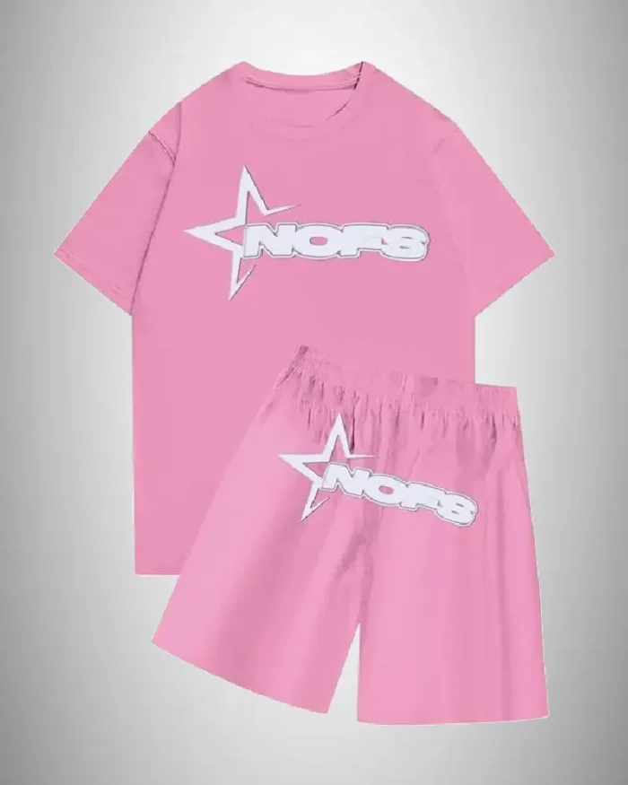 NOFS Summer T-Shirt With Short In Pink